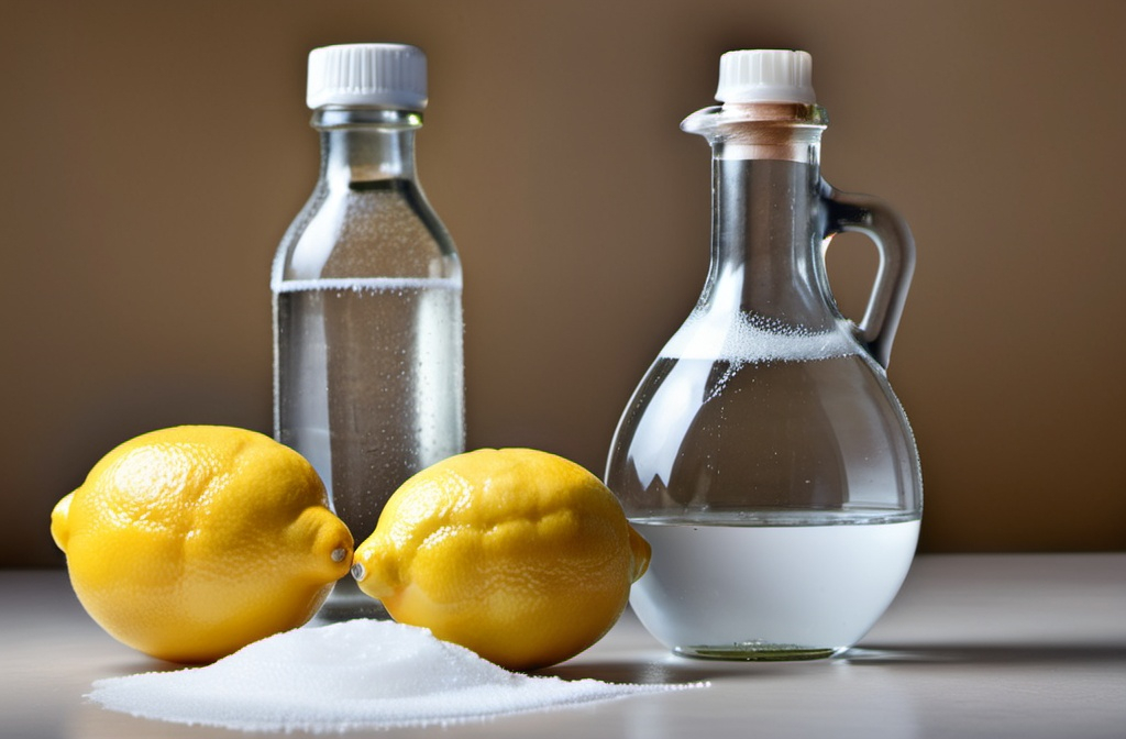 Image of lemon, baking soda and white vinegar